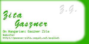 zita gaszner business card